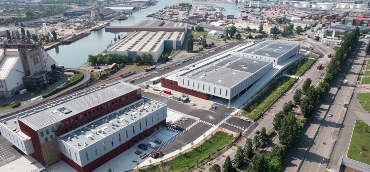 Vue aérienne de l'hôtel de logistique urbain à Gerland