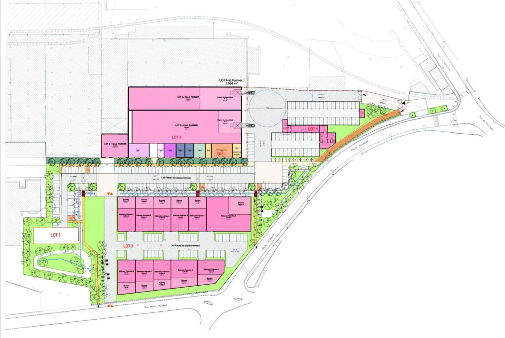 Plan de la halle FAMER de Givors industrie