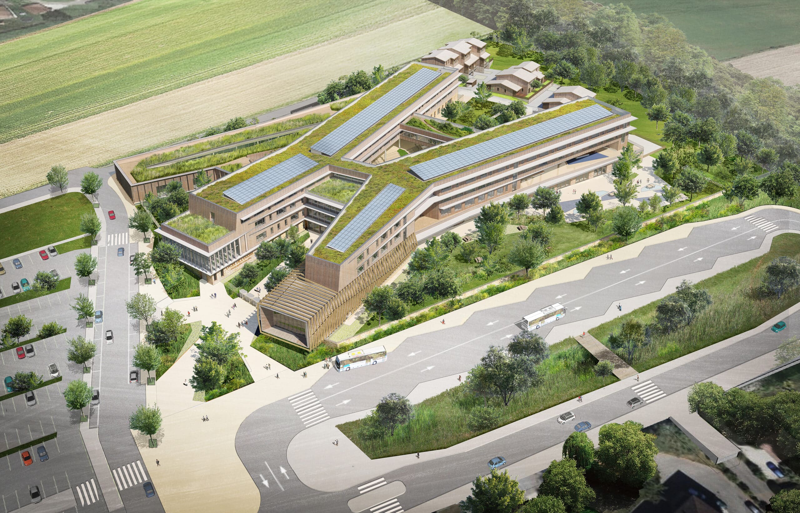 Lycée de Gex - Vue aérienne