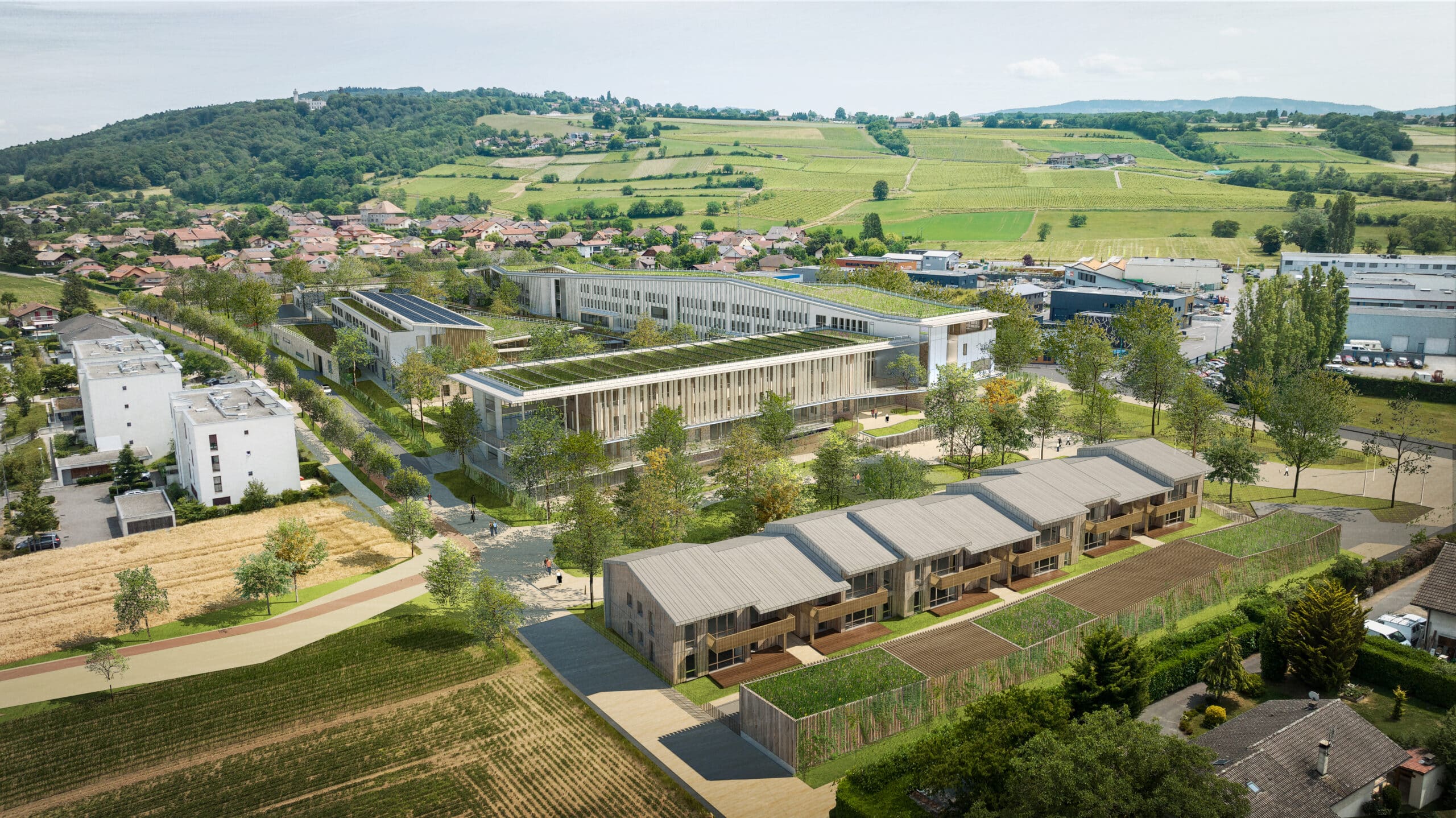 Lycée de Douvaine - Vue aérienne